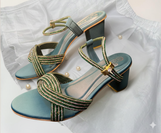 Emerald Grace Block Heels