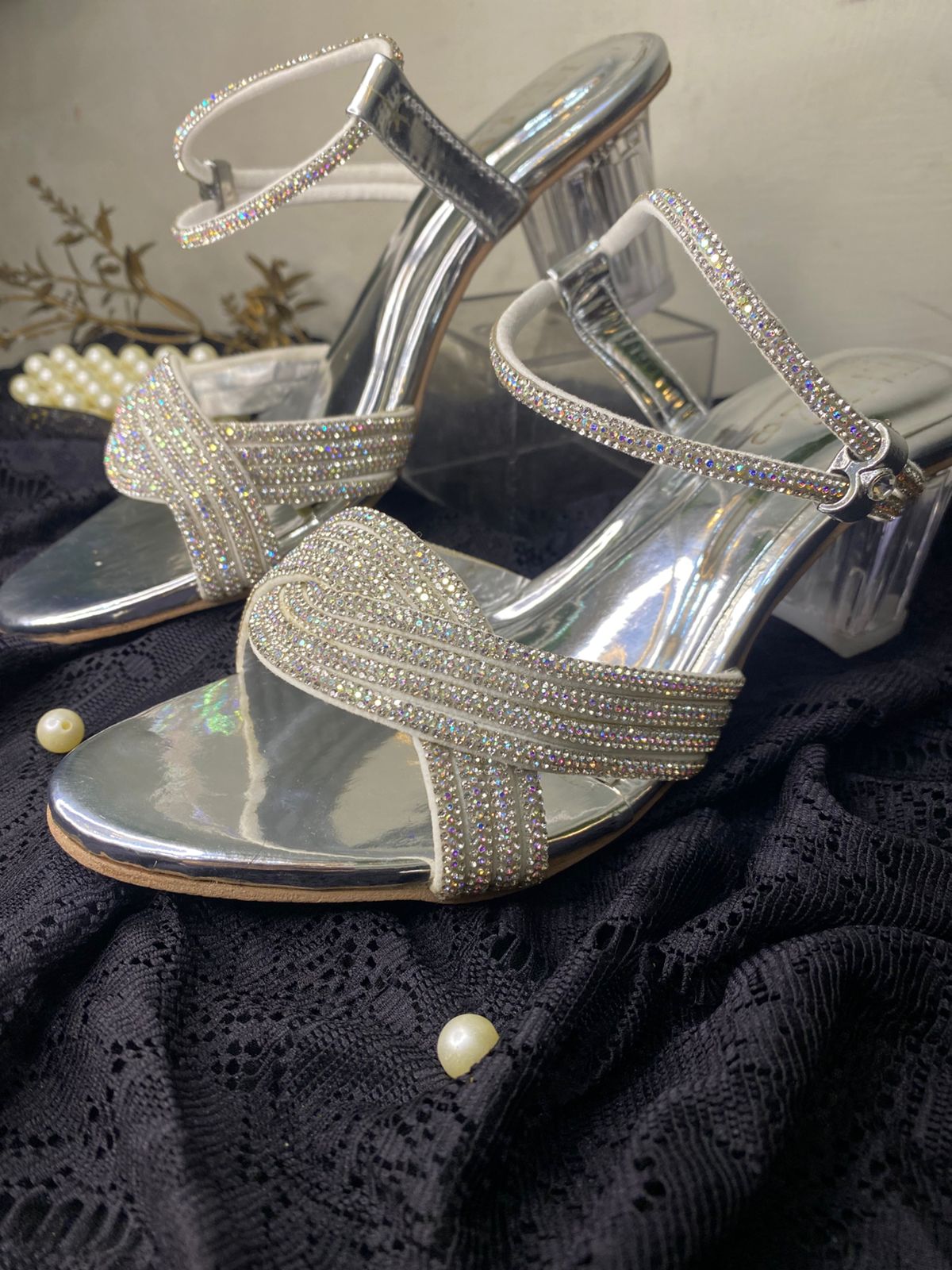 Pearl Whisper Block Heels