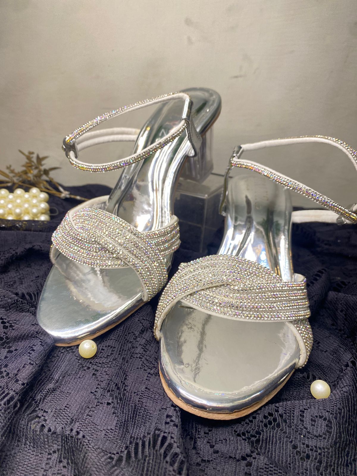 Pearl Whisper Block Heels