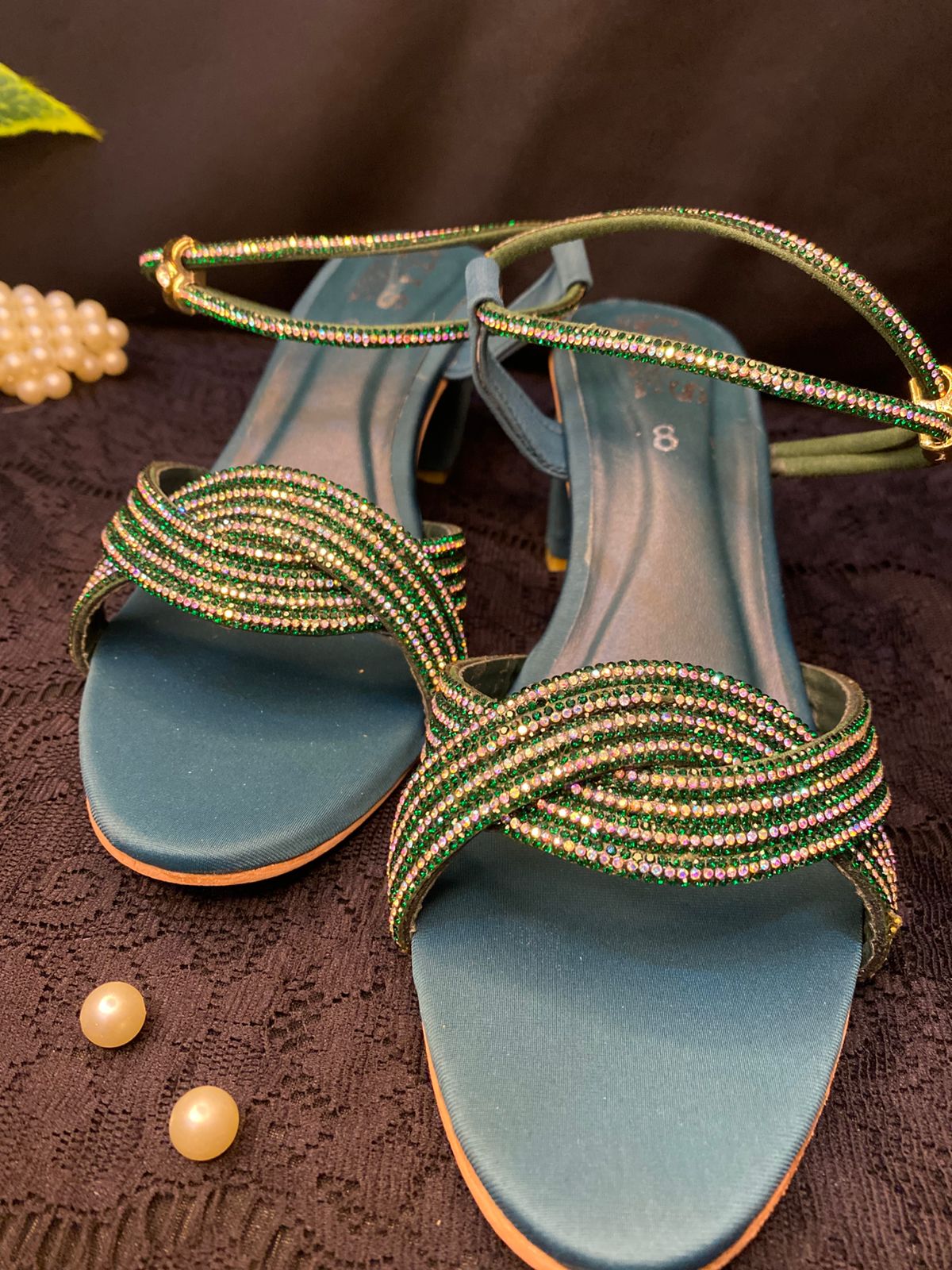 Emerald Grace Block Heels