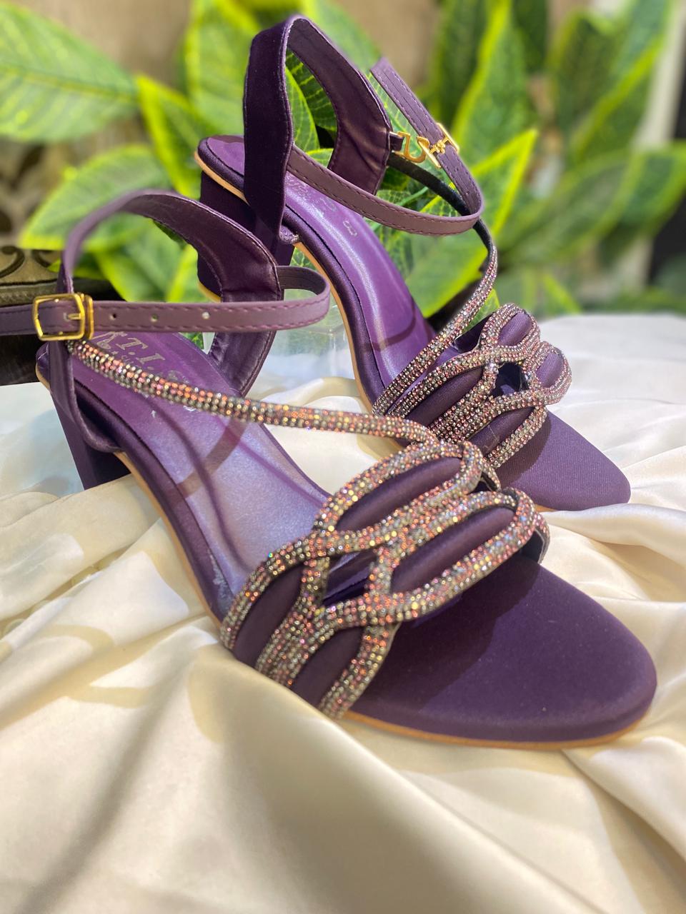 Violet Aura Block Heels