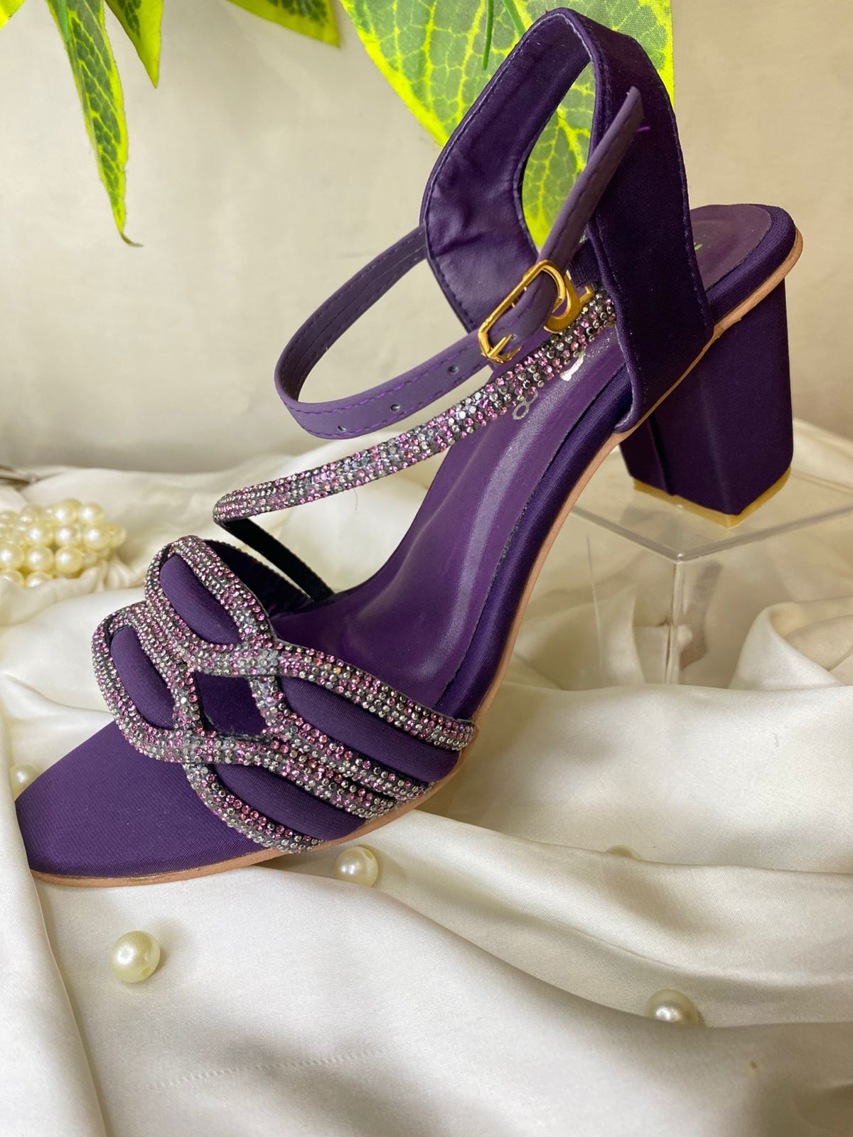 Violet Aura Block Heels