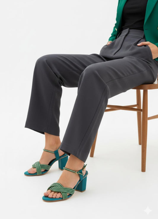 Emerald Grace Block Heels