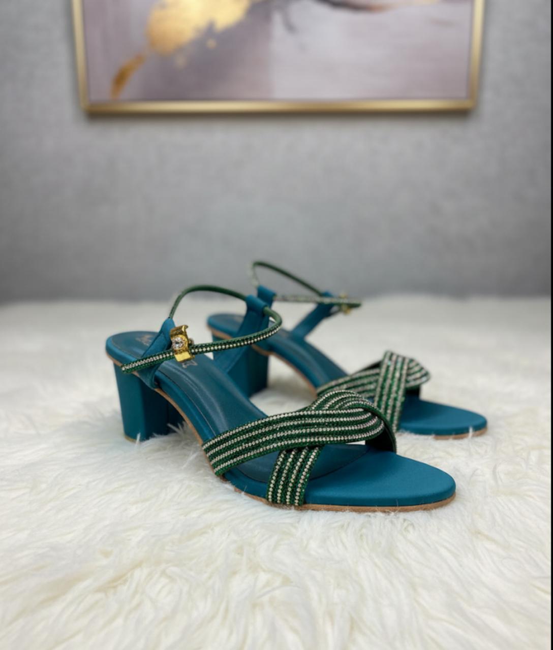 Emerald Grace Block Heels