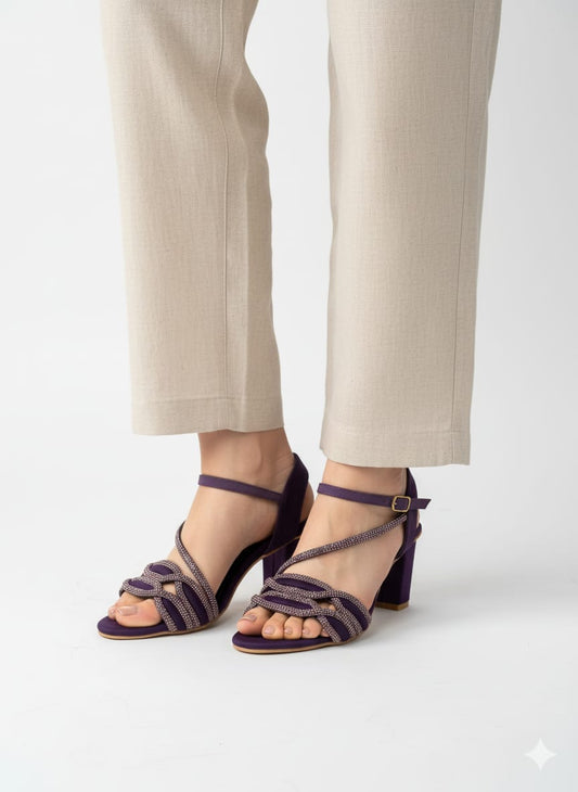 Violet Aura Block Heels