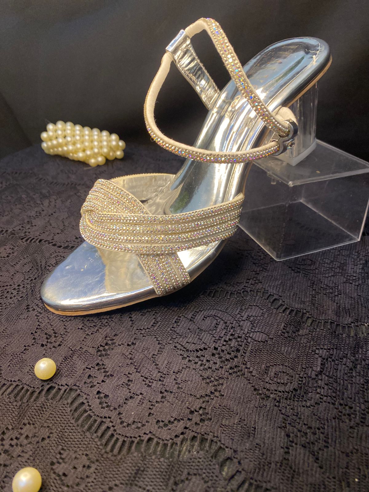 Pearl Whisper Block Heels