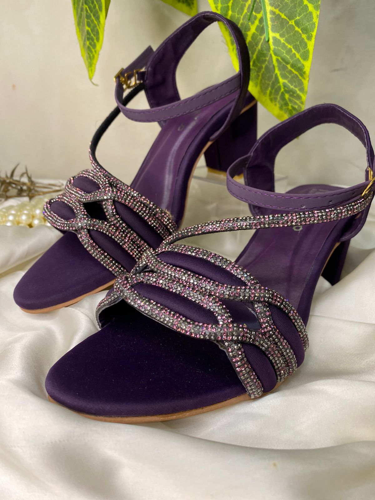 Violet Aura Block Heels