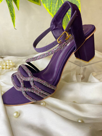 Violet Aura Block Heels